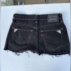 511 Levi’s Denim Stud / Studded Shorts Vintage Grey and Black